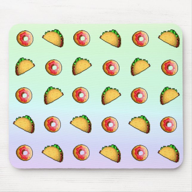Taco and Doughnut Mouse Pad (Front)