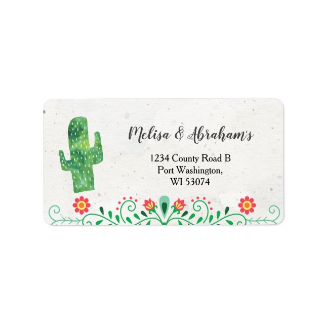Taco and Tutus Mexican Modern Address Label (Front)