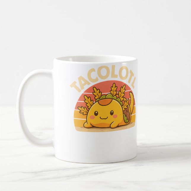 Taco Axolotl Funny Axolotl Taco Lover For Adults Coffee Mug (Left)