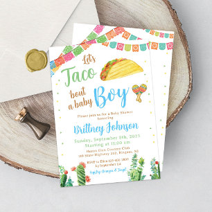 Taco Baby Shower Invitation Boy Fiesta Mexican