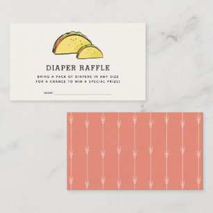 Taco Baby Shower Pink Diaper Raffle Ticket Enclosure Card