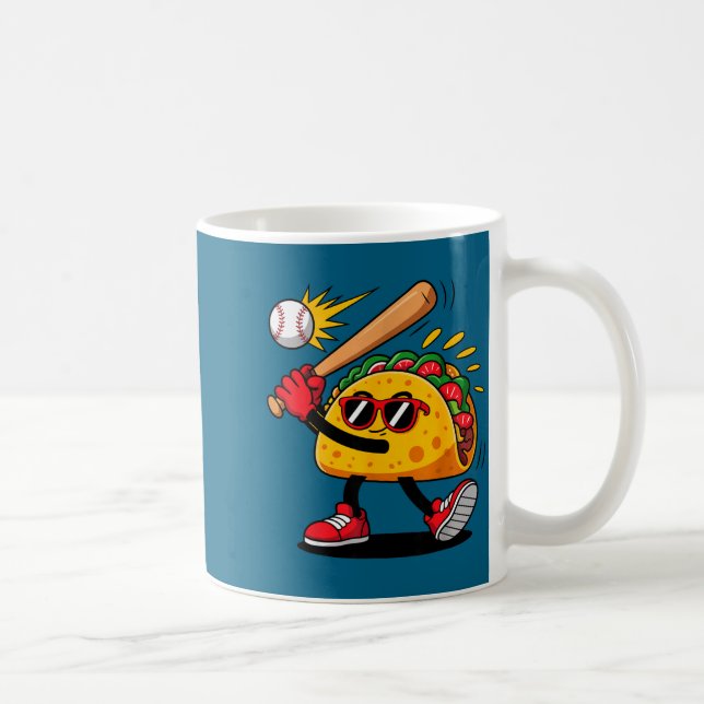 Taco baseball mexican cinco de mayo men kids  coffee mug (Right)