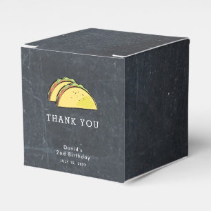 Taco Black Chalkboard Thank You Favour Box