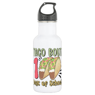 Taco Bout 100 Days of School 532 Ml Water Bottle