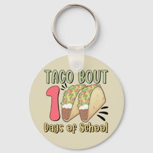 Taco Bout 100 Days of School Key Ring