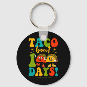Taco Bout 100 Days Of School Students Teachers Hip Key Ring