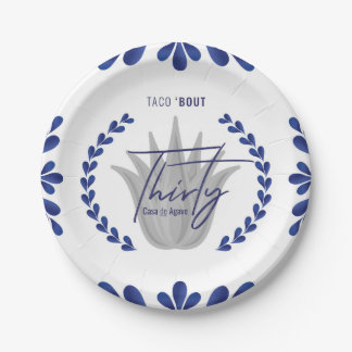 Taco' Bout 30 | Blue/Silver Tequila Plates