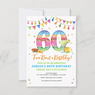 Taco Bout 60th Birthday Invitation