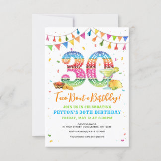 Taco Bout a 30th Birthday Fiesta Invitation
