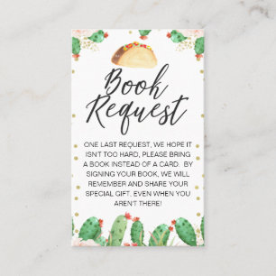 Taco Bout A Baby Baby Shower Book Request Insert