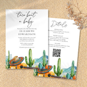 Taco Bout A Baby Fiesta All In One Baby Shower Invitation