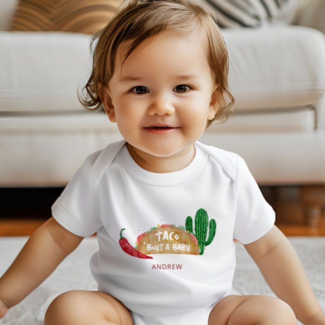 Taco 'Bout a Baby Shower Fiesta Personalised Bodysuit (Creator Uploaded)