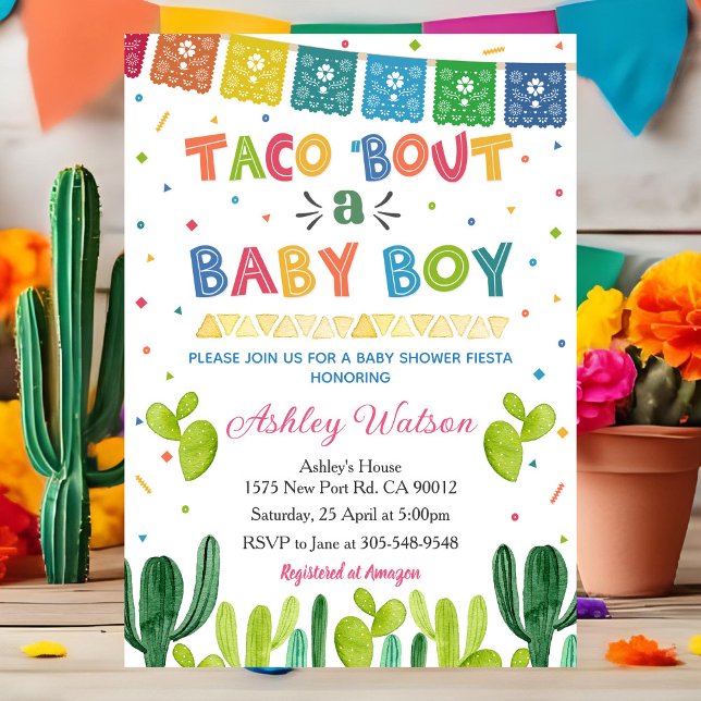 Taco 'Bout a Baby Shower Invitation Fiesta Invite (Creator Uploaded)