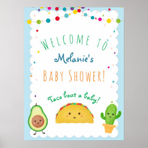 Taco bout a baby! Taco themed welcome baby shower Poster