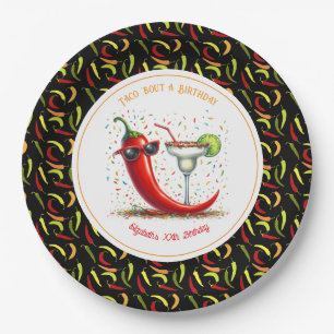 “Taco ’Bout a Birthday!” Chilli-Pepper Fiesta Paper Plate