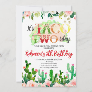 Taco bout a Fiesta Birthday, Taco 2nd birthday Invitation