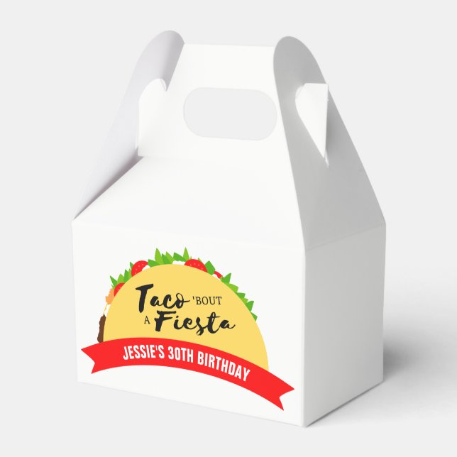 Taco 'Bout A Fiesta Favour Box (Front Side)