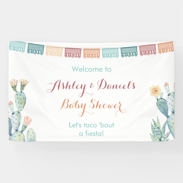 Taco Bout A Fiesta Mexican Theme Party Welcome Banner (Horizontal)