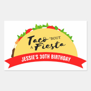 Taco 'Bout A Fiesta Rectangular Sticker