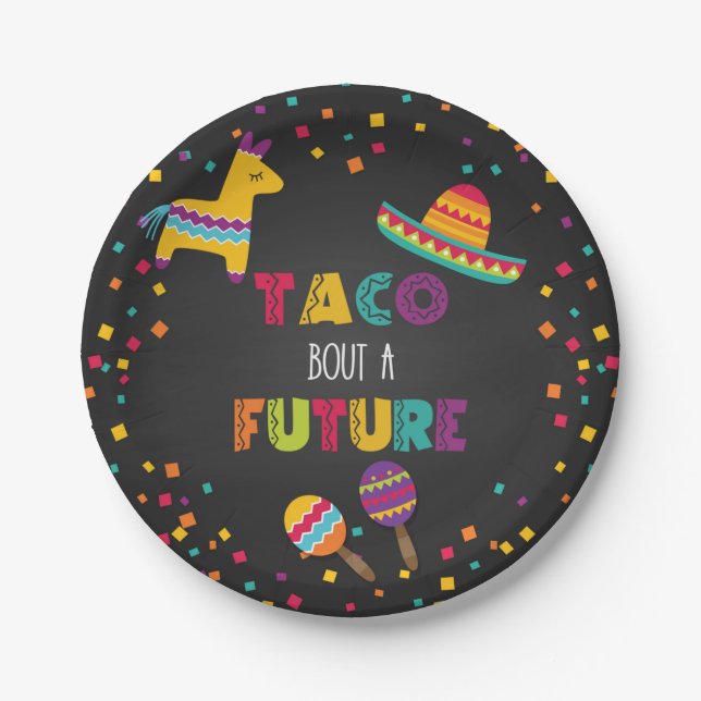Taco Bout a Future Fiesta Graduation Plate (Front)