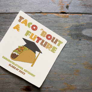 Taco Bout a Future Funny Graduation Party Napkin
