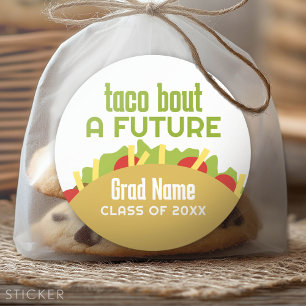 Taco Bout a Future - Graduate Name Classic Round Sticker