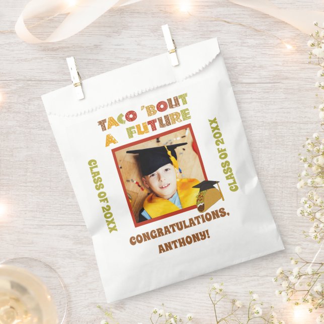 Taco Bout a Future Photo Graduation Party Favour Bag (Clipped)