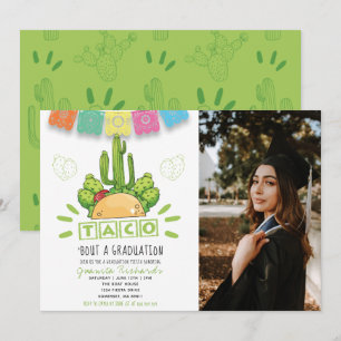 Taco 'Bout A Graduation Fiesta Graduation Photo Invitation