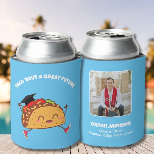 Taco Bout a Great Future Fiesta Graduation Party Can Cooler (Taco Bout a Great Future Fiesta Graduation Party Can Cooler)