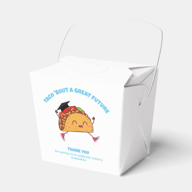 Taco Bout a Great Future Graduation Party Favour Box (Front Side)