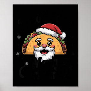 Taco ‘bout A Merry Christmas Food Puns Mexican San Poster