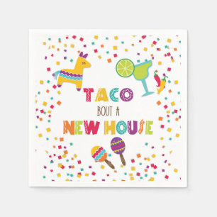 Taco Bout a New House Napkin - White
