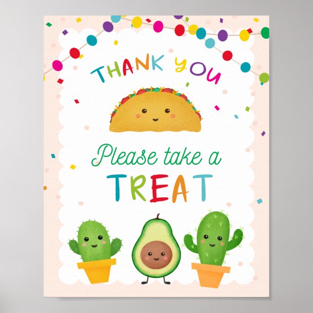 Taco bout a party - fiesta theme treat poster (Front)