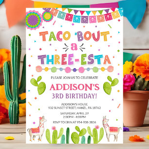 Taco 'bout a Three Esta Birthday Invitation