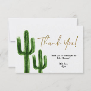 Taco bout baby Cactus Baby Shower Thank You card
