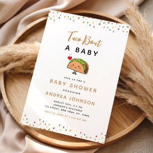 Taco Bout Baby Fiesta Groovy Retro Baby Shower Invitation