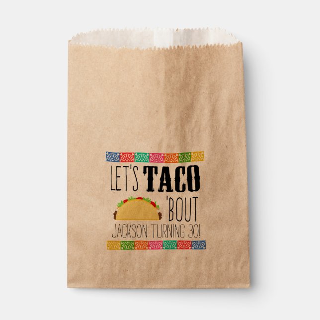 Taco 'Bout Birthday Party Favour Bag (Front)