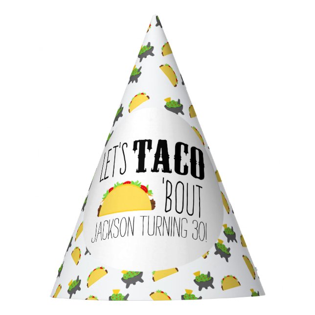 Taco 'Bout Birthday Party Hat (Front)