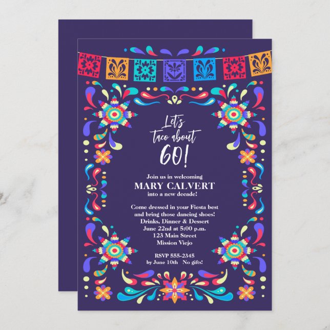 Taco Bout Birthday Party Invitation (Front/Back)