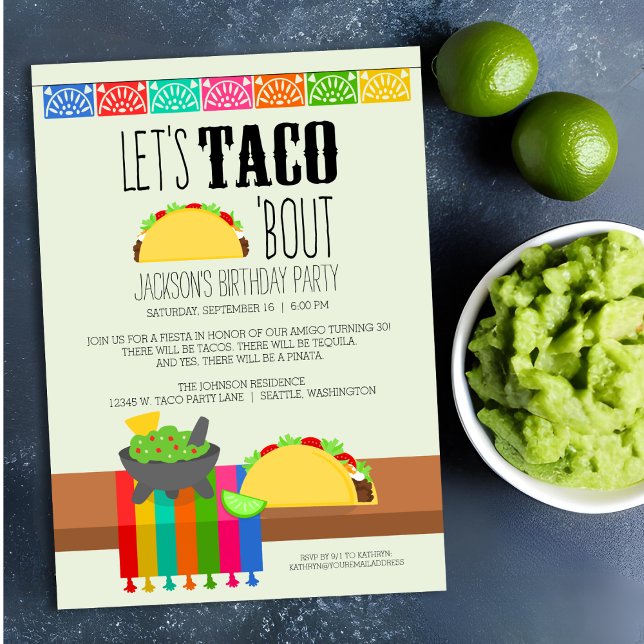 Taco 'Bout Birthday Party Invitation (Creator Uploaded)