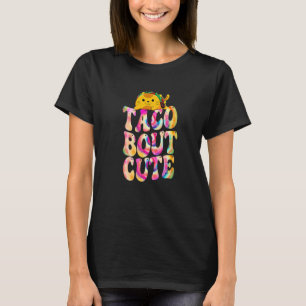 Taco Bout cute cat tie dye Groovy national Tacos d T-Shirt