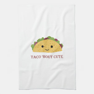 Taco Bout Cute Kawaii Taco Tea Towel