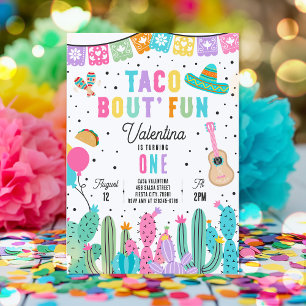 Taco Bout' Fun 1st Birthday Fiesta Mexican Party Invitation
