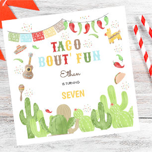 Taco bout' fun fiesta mexican birthday napkin