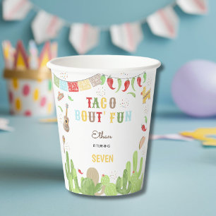 Taco bout' fun fiesta mexican birthday paper cups
