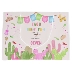 Taco bout fun fiesta mexican kids birthday large gift bag