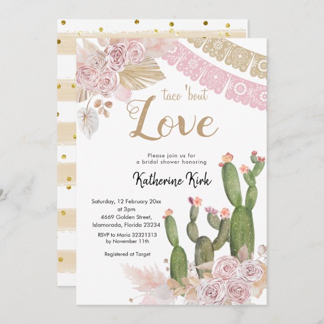 Taco bout Love Bridal Shower Invitation (Front/Back)
