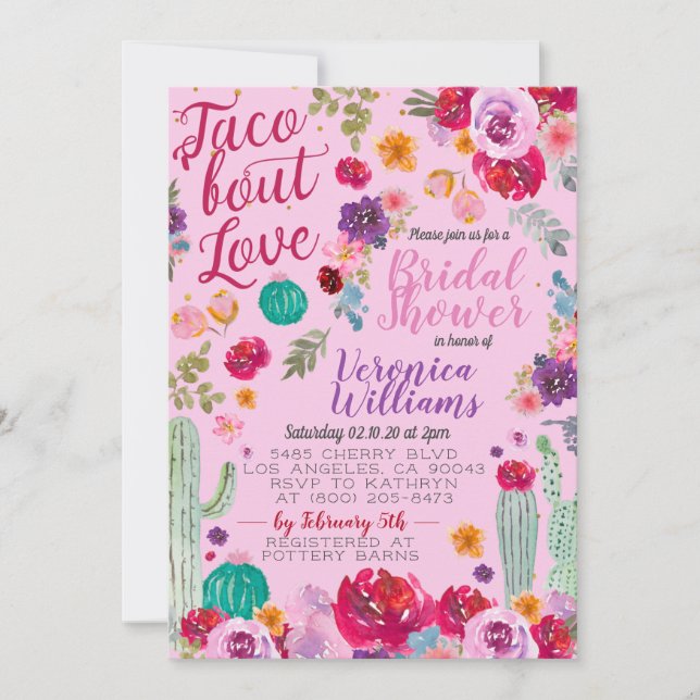 Taco Bout Love Bridal Shower Invitation (Front)