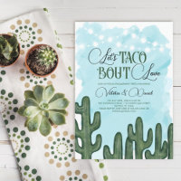 Taco Bout Love Cactus Lights Wedding Engagement