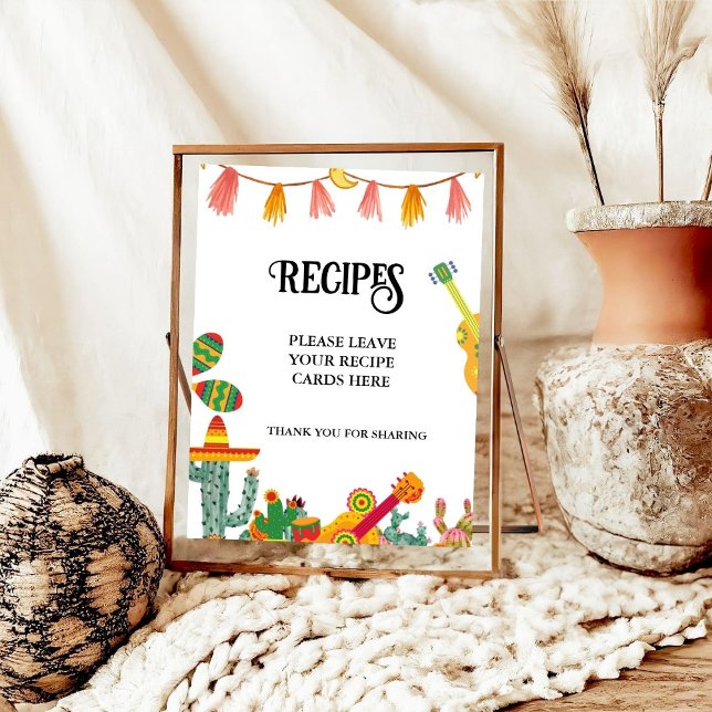 Taco bout Love cactus Taco Recipes Card Table Sign (Creator Uploaded)